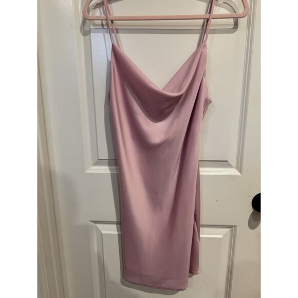 Urban Outfitters UO Mallory PINK Cowl Neck Slip Dress Adjustable Straps Size M - Picture 4 of 9